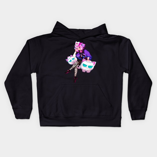 Strawberry crepe cookie- Cookie Run Kingdom Kids Hoodie by patchirisuu's corner store